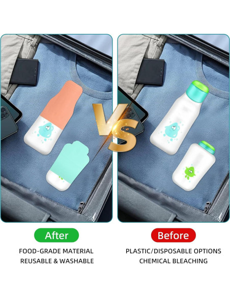 12 Fundas de Silicona para Botellas de Viaje - 6 Colores