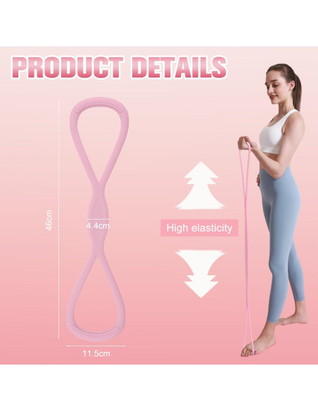 2Pack Banda de Resistencia en Forma de 8 Genérico - Rosa y Púrpura