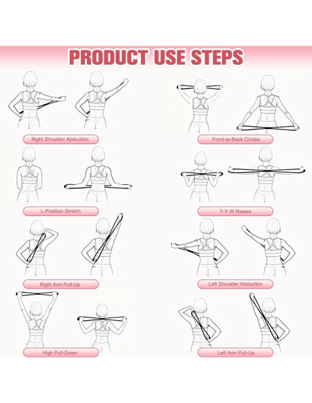2Pack Banda de Resistencia en Forma de 8 Genérico - Rosa y Púrpura