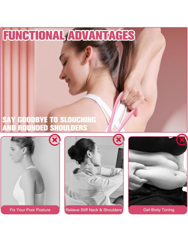 2Pack Banda de Resistencia en Forma de 8 Genérico - Rosa y Púrpura