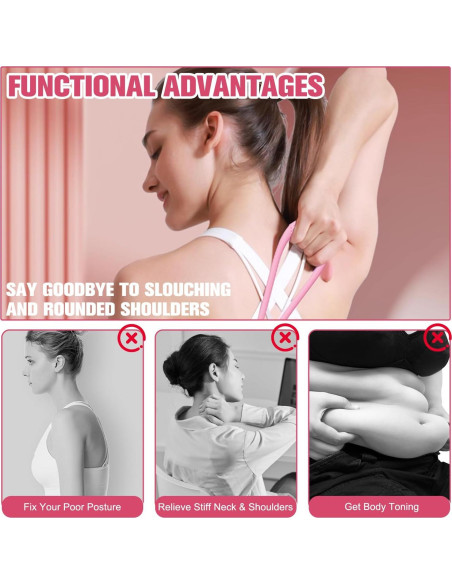 2Pack Banda de Resistencia en Forma de 8 Genérico - Rosa y Púrpura