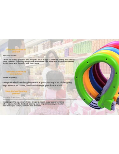 Asa Portabolsas de Supermercado Rojo - Soporte ABS 25kg