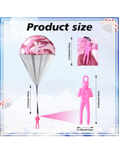 Yunsailing 25 Juguetes Paracaídas para Niños - Colores Camuflaje 2