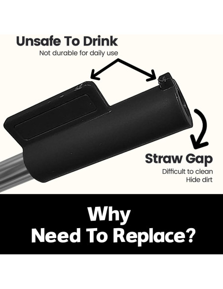 Popotes Reutilizables MIMORE de Acero Inoxidable para Brumate 40 oz - 6 Piezas