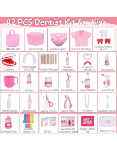 Kit de Dentista para Niños Gifts2U - 42 Piezas Educativas