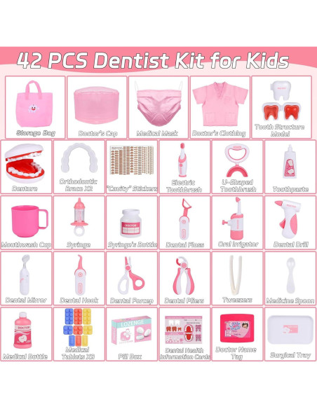 Kit de Dentista para Niños Gifts2U - 42 Piezas Educativas