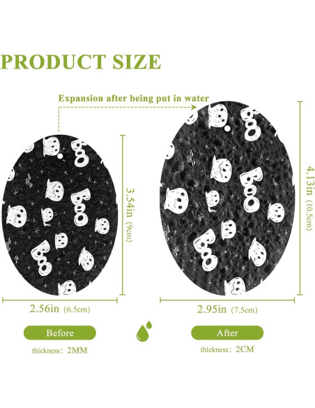 Esponjas de Fregar Halloween Jihqo 3PCS Antirayaduras 9x6.5cm