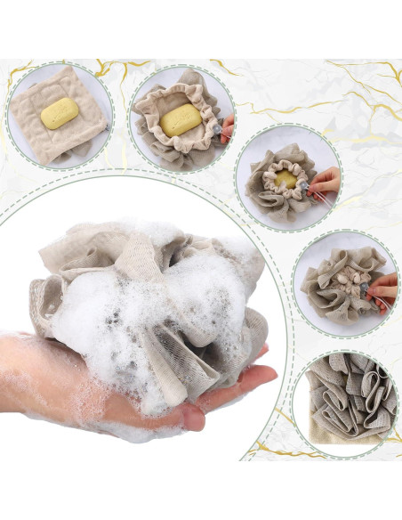 Juego de Esponjas de Ducha Loofah LemonRoad 6 Pcs Exfoliantes