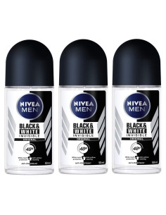 Desodorante Roll-On Nivea Hombre Invisible 3x50ml Antitranspirante