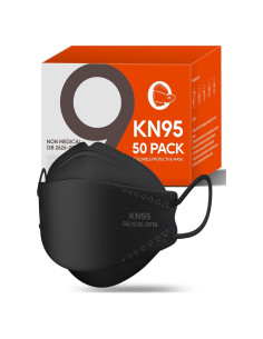 Mascarillas KN95 FOXFUN Paquete de 50 Adultos Negra