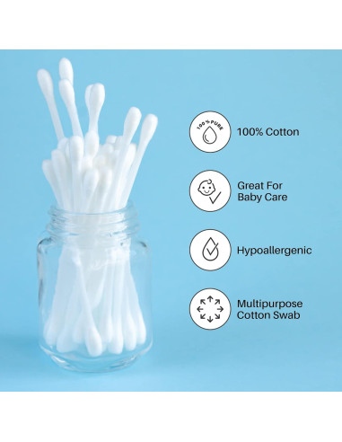 Bastoncillos de Algodón R-NEU 500 Unidades Doble Punta