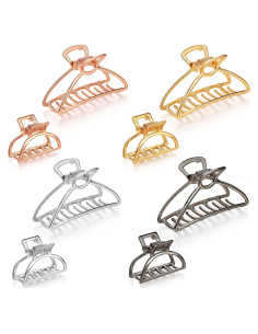 Juego de 8 Clips de Pelo de Metal IAXSEE - 3 y 4 cm