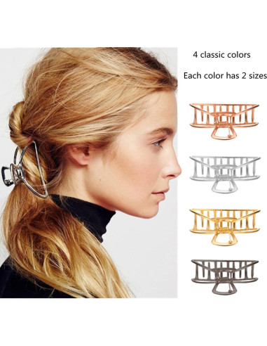 Juego de 8 Clips de Pelo de Metal IAXSEE - 3 y 4 cm