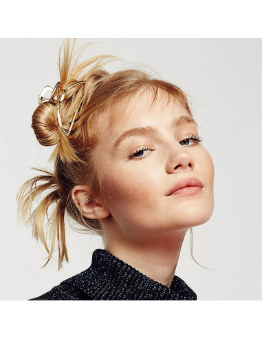 Juego de 8 Clips de Pelo de Metal IAXSEE - 3 y 4 cm