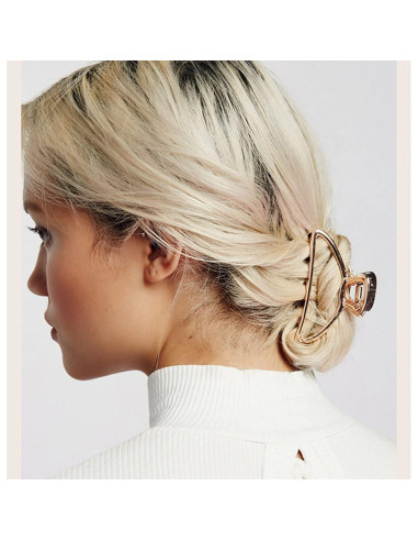 Juego de 8 Clips de Pelo de Metal IAXSEE - 3 y 4 cm