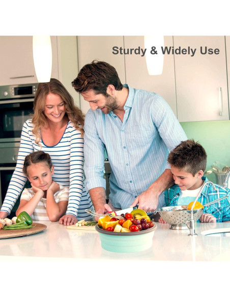 Bowl Colapsable ColorCoral 1200ml Silicona y Tenedor Acero