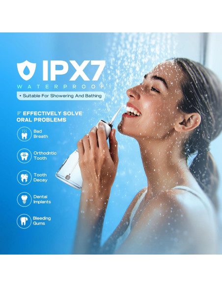 Irrigador Oral Inalámbrico Lianox LX-WF01 300ML 5 Modos IPX7