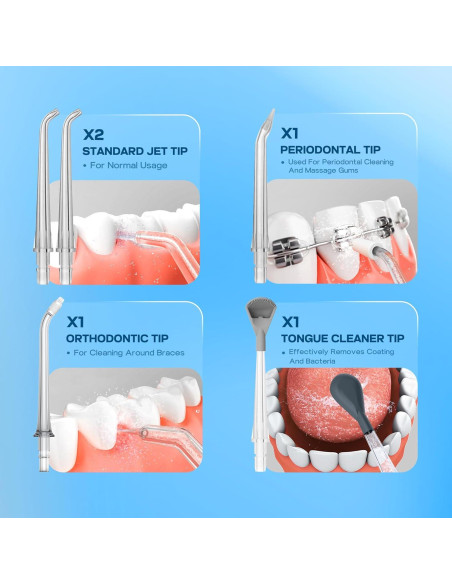 Irrigador Oral Inalámbrico Lianox LX-WF01 300ML 5 Modos IPX7