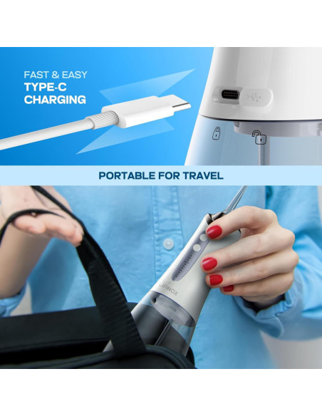 Irrigador Oral Inalámbrico Lianox LX-WF01 300ML 5 Modos IPX7