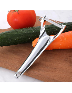 Pelador de Acero Inoxidable ANMIOU Y Pro Ergonómico 16 cm 2