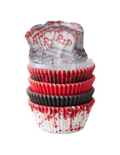 Tazas de Hornear Desechables Wilton Rojas Halloween 125 Unidades