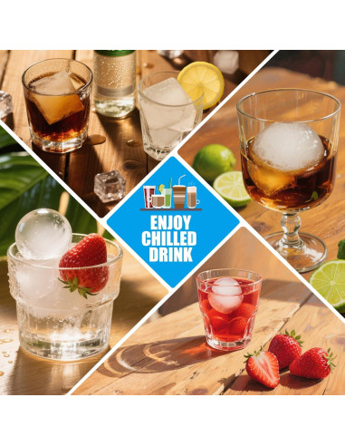 Bandejas de Hielo de Silicona ZSHNYUKX 2-en-1 Grandes