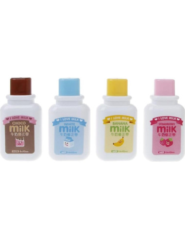 4 Cintas Correctoras de Plástico Genérico 6M - Estilo Botella