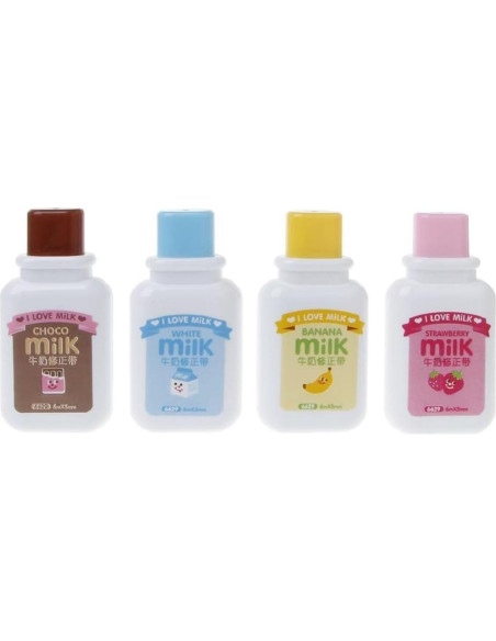 4 Cintas Correctoras de Plástico Genérico 6M - Estilo Botella