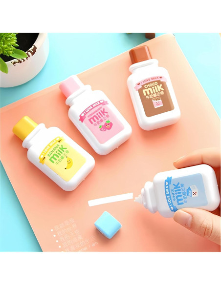 4 Cintas Correctoras de Plástico Genérico 6M - Estilo Botella