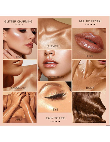 Paleta Iluminadora Brillante YiGuMy K3 PinkSparkle 59g