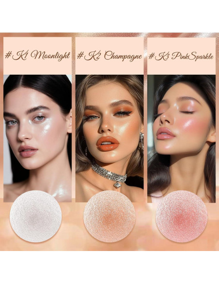 Paleta Iluminadora Brillante YiGuMy K3 PinkSparkle 59g