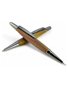 Juego de Bolígrafo y Lápiz Mecánico LACHIEVA LUX - Madera de Nogal
