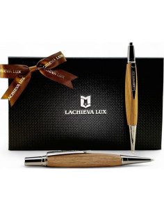 Juego de Bolígrafo y Lápiz Mecánico LACHIEVA LUX - Madera de Nogal 2