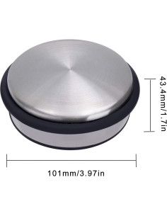 Tope de Puerta KINJOEK Acero Inoxidable Antideslizante 10cm 2