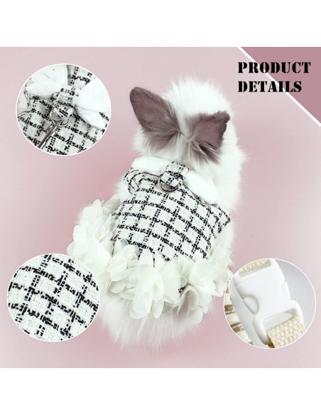 Arnés y Correa Ajustable Kcjuoam para Conejos y Cobayas