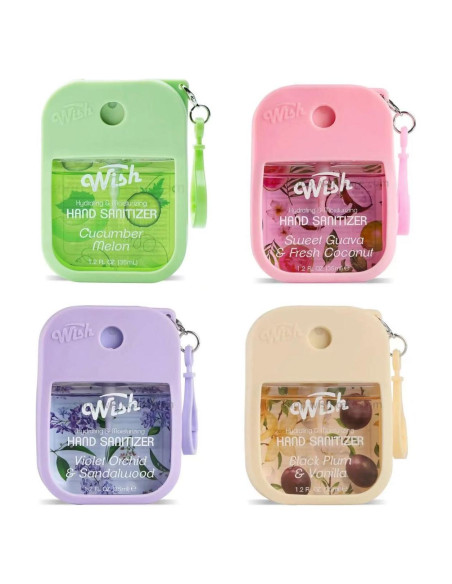 Desinfectante de Manos Wish 4 Piezas 35ml Hidratante