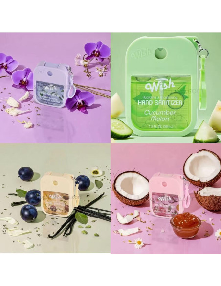 Desinfectante de Manos Wish 4 Piezas 35ml Hidratante