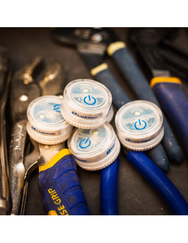 Luces Puck Micro LED LUXPRO - Paquete de 5 Impermeables