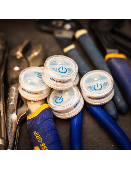 Luces Puck Micro LED LUXPRO - Paquete de 5 Impermeables