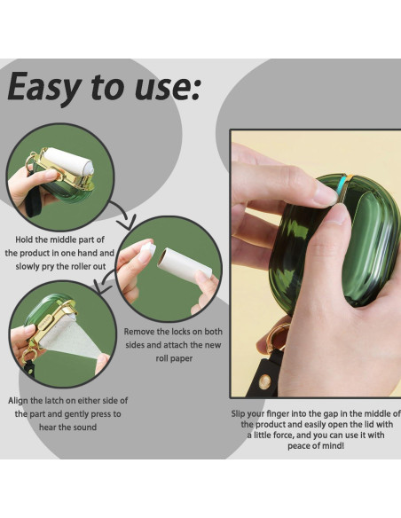 Rodillo Quitapelusas Portátil Biunnru 4 Pcs Doble Cara