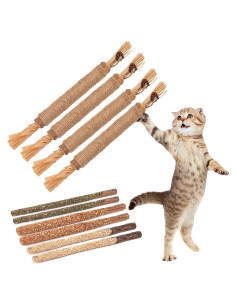 Juguetes para Gatos FOIMAS - 10 Piezas de Silvervine y Catnip