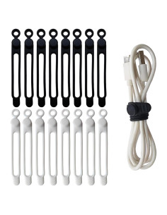 16 Correas de Silicona Reutilizables XORVIDN 10.67cm Organizador