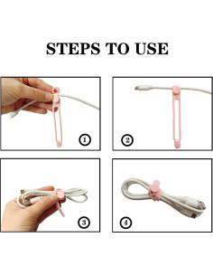 16 Correas de Silicona Reutilizables XORVIDN 10.67cm Organizador 2