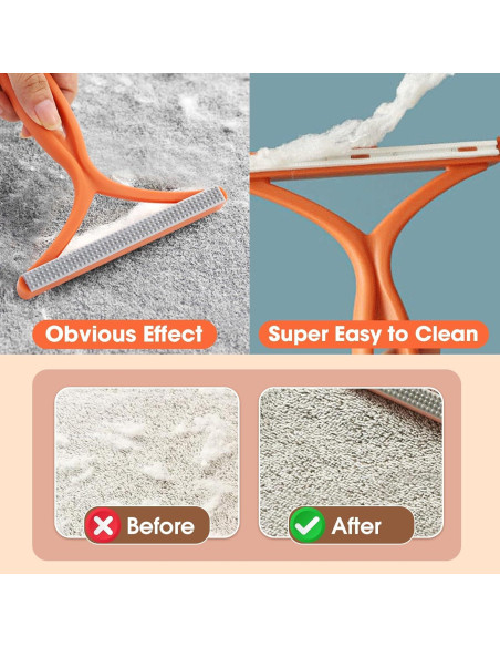 Removedor de Pelo de Mascota Doble Cara Ecológico 14x13cm