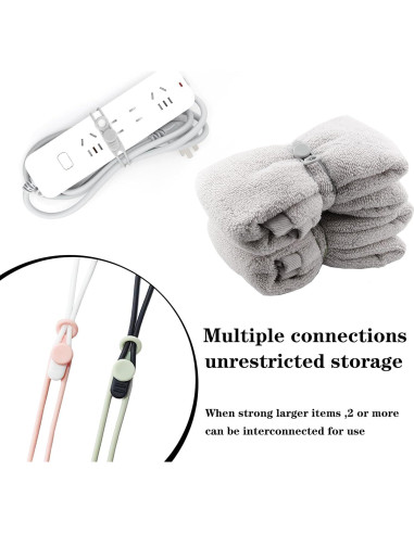 16 Correas de Silicona Reutilizables XORVIDN 10.67cm Organizador