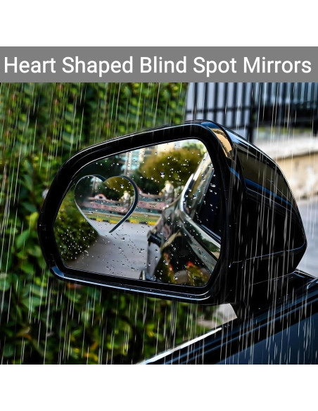 Espejos de Punto Ciego en Forma de Corazón Genérico - 6.35 cm