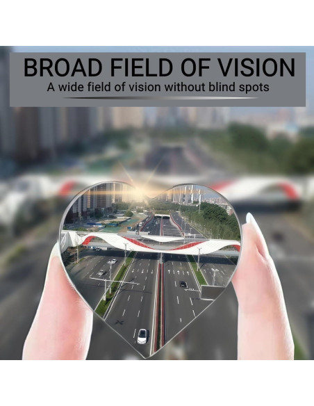 Espejos de Punto Ciego en Forma de Corazón Genérico - 6.35 cm