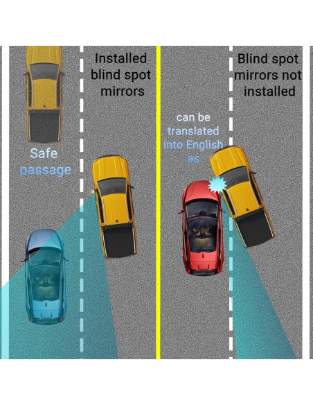 Espejos de Punto Ciego en Forma de Corazón Genérico - 6.35 cm
