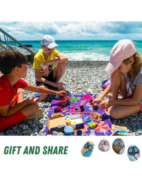 20 Rocas de Río para Pintar PGN - 5-10 cm - Creatividad Infantil