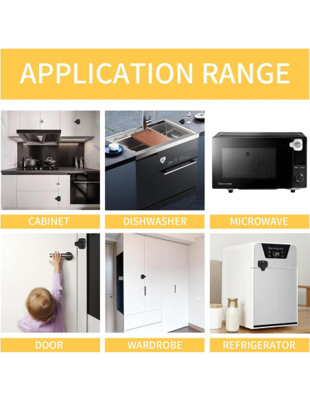 Bloqueo de Puerta de Horno a Prueba de Niños Negro - 1 Pcs